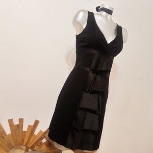 Cynthia Steffe Black Sleeveless ruffle Mini Dress